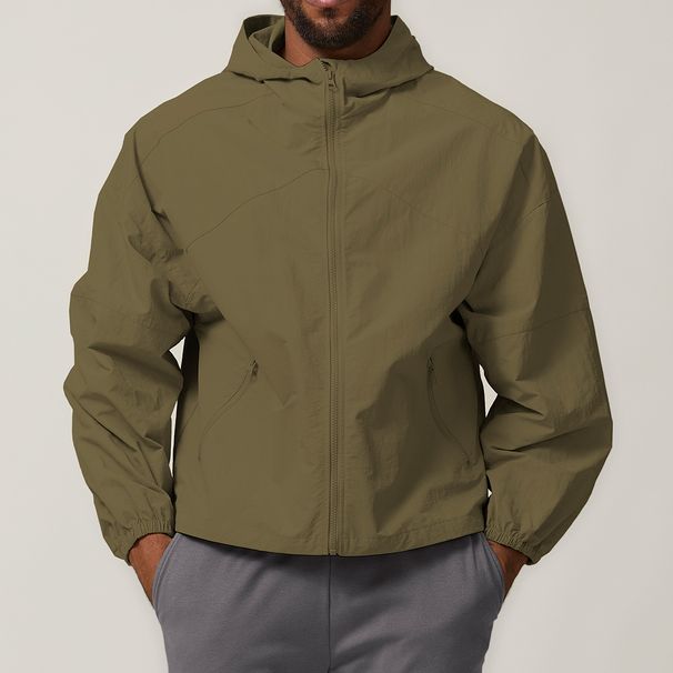 KOOSSOASIS American Style Zipper Windproof Hooded Outdoor Water-Repellent Jacket For Hiking Camping Citywalk Jacket Windbreaker_desvips.com