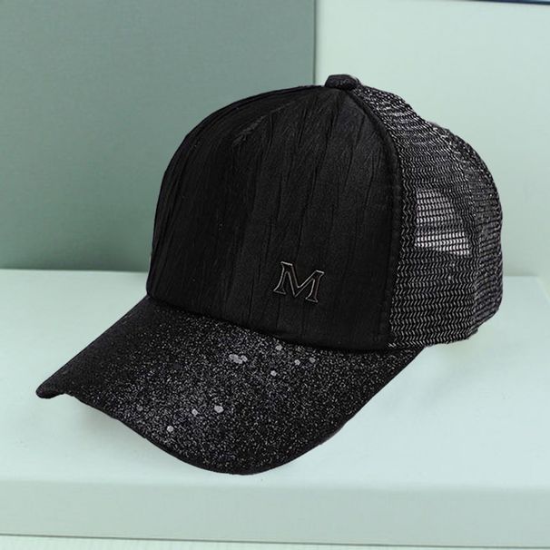 Women's Trendy Versatile Spring Summer Mesh Hat Sunshade Sun Protection Fashion Sequin Baseball Cap Light And Comfortable_desvips.com