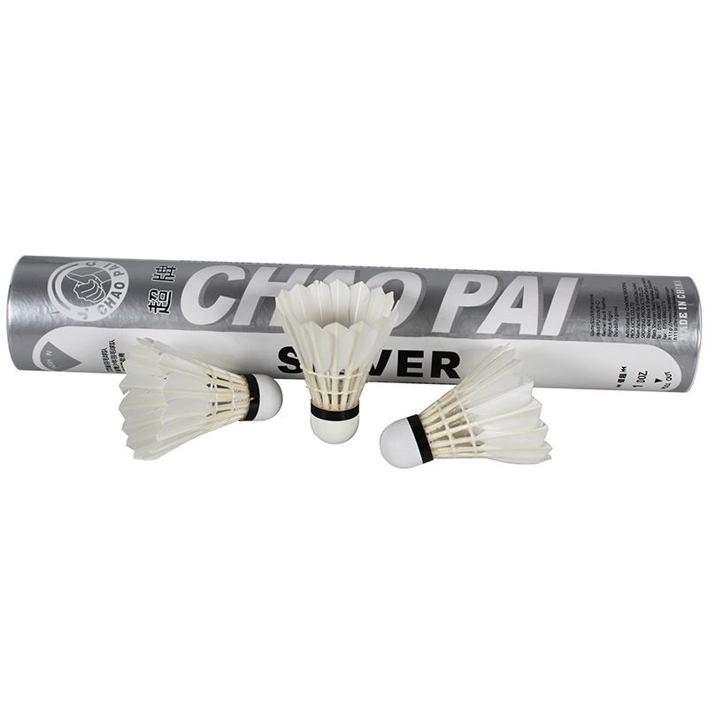 CHAOPAI Flight Stable Durable Single Tube 12-Pack Silver Super Badminton_desvips.com