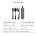 Outdoor Tableware Portable Cutlery 4 Piece Set Knife, Fork, Spoon, Chopsticks With Box Travel Cutlery Camping Bag Camping Flatware_desvips.com