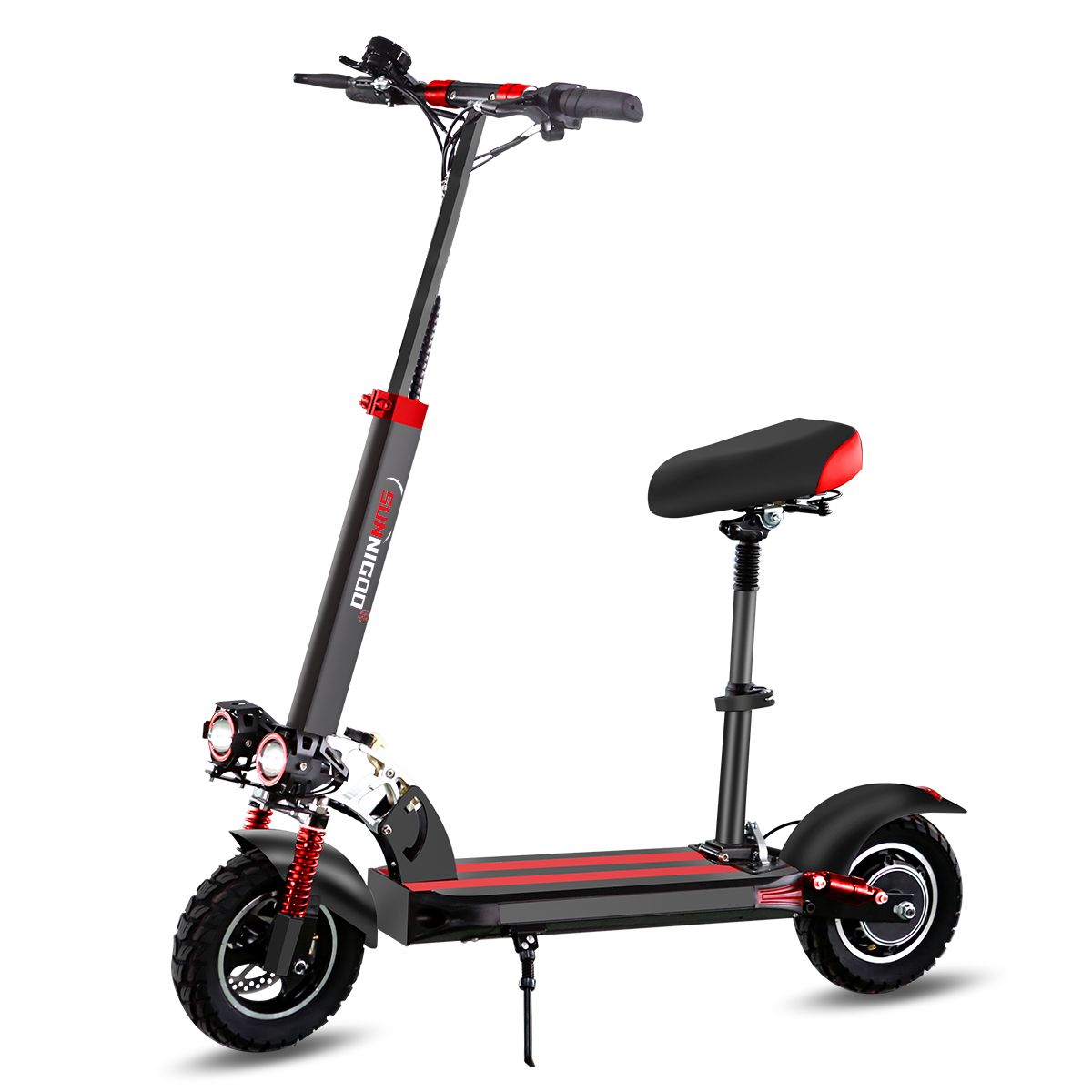 SUNNIGOO N3 MAX Electric Scooter With Seat, 48V 15Ah Battery 10inch Road Tires_desvips.com