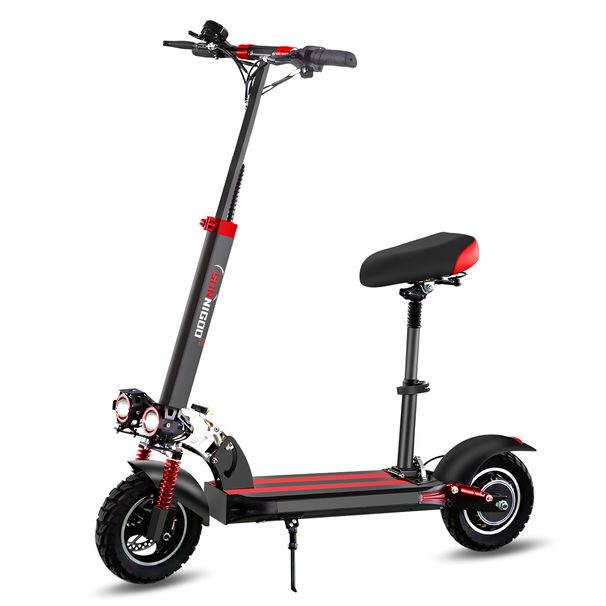 SUNNIGOO N3 MAX Electric Scooter With Seat, 48V 15Ah Battery 10inch Road Tires_desvips.com