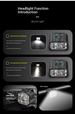 LED Bicycle Front & Rear Light Kit, Lightweight 50g ABS Anti-Glare Waterproof Type-C Rechargeable Bike Light, 3-20H Battery Life_desvips.com