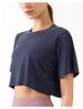 New Spring/Summer Women's Sports Top, Midriff-baring Modal Loose Fit Fitness Yoga Wear Short-sleeved T-shirt_desvips.com