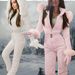 Women's Outdoor Fashion Ski Suit Jacket Hoodie Outdoor Sports Jumpsuit Zipper Ski Suit_desvips.com