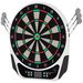 HOMCOM Electronic Dart Board – Plastic Target With 6 Darts Sound & Light Effects Digital Scoreboard For Home Game Room_desvips.com