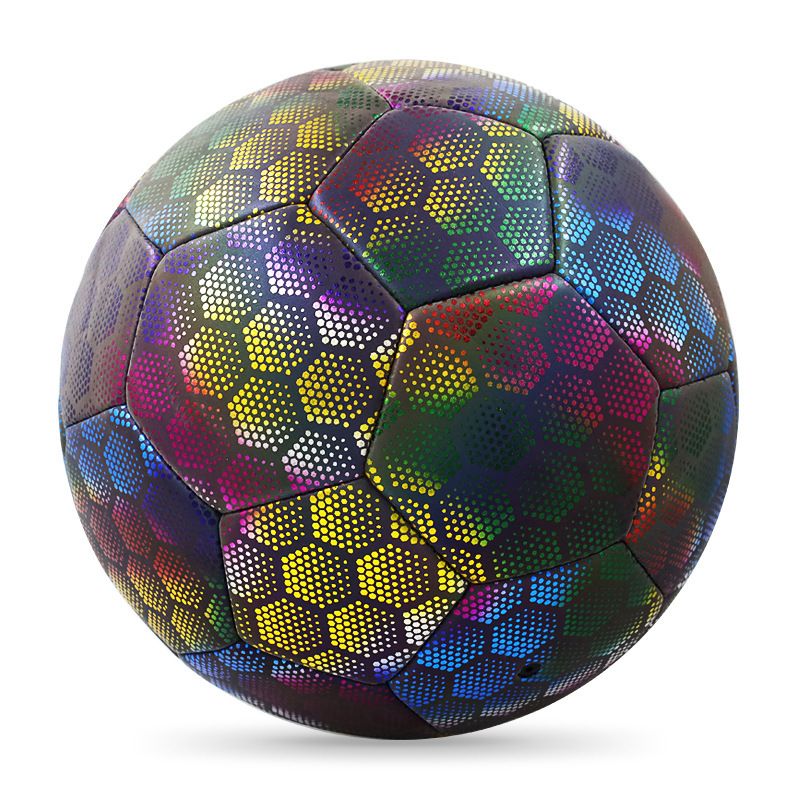 Premium Glow Reflective PU Footballs - Size 3/4/5 Hine Ed Soccer Balls For Kids Teens & School Training_desvips.com