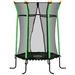 Trampolino Elastico Per Bambini 3-10 Anni Con Ingresso A Cerniera E Pali Imbottiti, 122x111x190 Cm, Verde_desvips.com