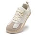 HOBIBEAR Unisex Wide Toe Barefoot Zero Drop Minimalist Sneakers Mesh Artificial Leather Patchwork Lace-up Shoes_desvips.com