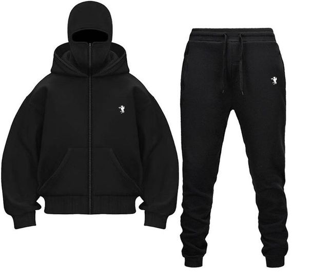 Men's Clothing Cross Border Embroidered Zipper Sweatpants Casual Trousers High Street Hip Hop Rap Street US Size Men And Women Sweatpants Wholesale_desvips.com