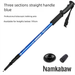 Three-section Straight Handle Outdoor Travel Hiking Stick Retractable Elderly Climbing Cane Aluminum Alloy Trekking Pole_desvips.com