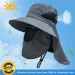 Summer Outdoor Hiking Fishing Caps Bucket Hat Removable Quick Drying Sunscreen Fisherman Hat Sunshade Face Covering Hat Camping_desvips.com