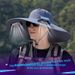 Solar Powered Men Outdoor Hiking Summer Sun Protection Fishing Hat With Fan For Adults_desvips.com