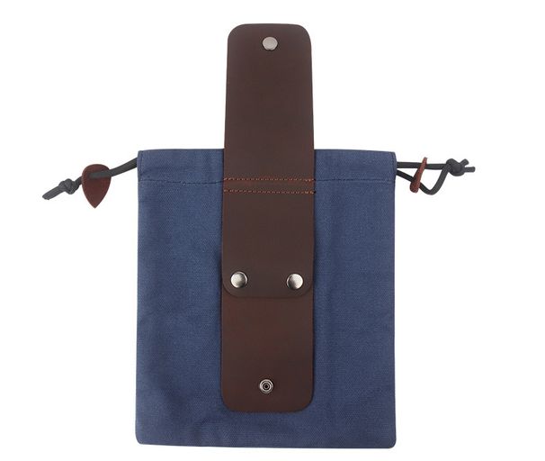 Hiking Outdoor Foraging Fruit Picking Waist-hanging Tool Bag, Jungle PU Leather Storage Bag_desvips.com