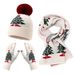 Christmas Knit Hat Scarf Gloves Set For Women & Kids - Warm Winter Accessories With Festive Design - Red/White/Green_desvips.com