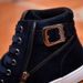 2025 Spring New Martin Boots Belt Buckle Trendy Board Korean High Top British Style Casual Men's Shoes_desvips.com