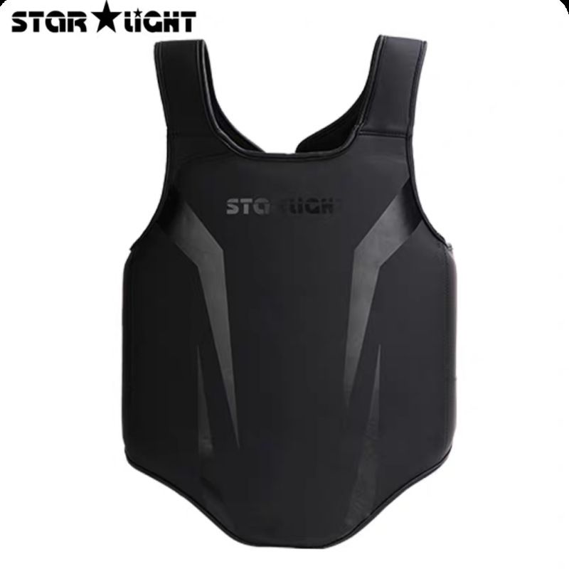 PU Leather Boxing Chest Protector, Thickened, Adult Sanda/Fighting Training Protective Gear, Soft And Elastic_desvips.com
