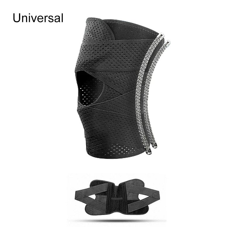 Sports Knee Pad Meniscus Patella Injury Running Jump Rope Cross Strap Pressurized Breathable Knee Pad_desvips.com