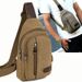 001 2025 New Men's Canvas Chest Crossbody Shoulder Korean Style Small Backpack Casual Waist Bag_desvips.com