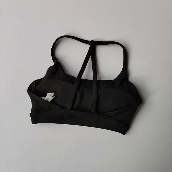 Beautiful Back Sports Underwear Women's Thin Shoulder Hanging Neck Strap Naked Feel Bra Yoga Bra Fitness Training Tank_desvips.com
