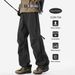 001 Fleece-Lined Thickened Winter Outdoor Waterproof Casual American Style Cool Cargo Straight-Leg Hiking Work Pants Trendy_desvips.com