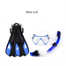 Outdoor Sports Mask Snorkel Regulator Fins Flippers Three-Piece Snorkeling Three Treasures Set Diving Goggles_desvips.com