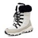 2022 New Ladies Snow Winter Warm Boots Plus Veet Padded Northeast Cotton Cross-border Large Size Women's Shoes_desvips.com