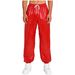 Mens Shiny Waterproof Jogging Y2K Drawstring Elastic Waistband Side Pockets Track Baggy Glossy Pants Hip Hop Trousers_desvips.com