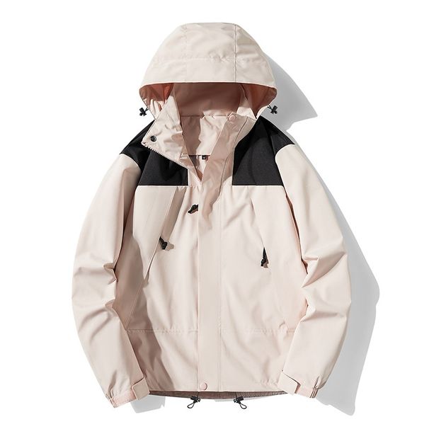 001 Outdoor For Women, Trendy Korean Brand, 3-in-1 Detachable Coat, Autumn And Winter Fleece-Lined, Thickened, Windproof,_desvips.com