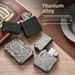 Mecha Titanium Alloy EDC Personalized Kerosene Style High-Value Men's Premium Creative Lighter_desvips.com