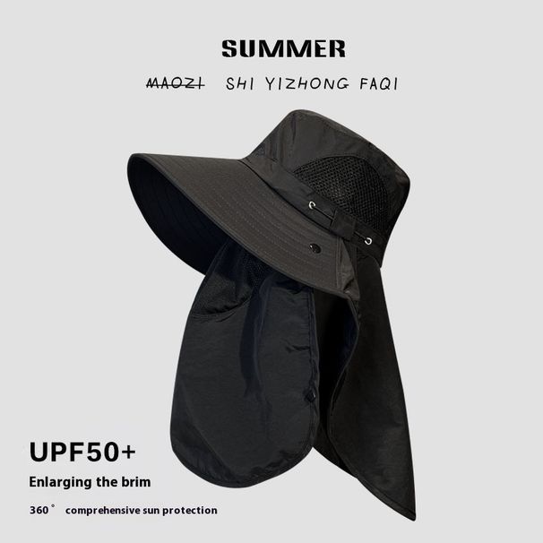 Women's 2024 New Mountaineering Men's Summer Face And Neck UV Protection Outdoor Sun Hat_desvips.com