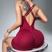 European And American Cross-Border Hollow Sexy Backless One-Piece Outdoor Sports Fitness Quick-Dry Butt-Lifting Tight_desvips.com