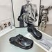 2025 Spring New Cowhide Birkens Tock Shoes For Women Retro Closed-Toe Half Casual Thick-Soled Outdoor Genuine Leather_desvips.com