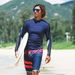 Sun Protection Long Sleeve Surfing Snorkeling Diving Men's Swimsuit Top Jellyfish Suit Set_desvips.com