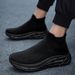 Men's Casual Sneakers Breathable Mesh Socks Fashion Sport Running Shoes Ankle Boots Slip-on Tennis Loafers For Women_desvips.com
