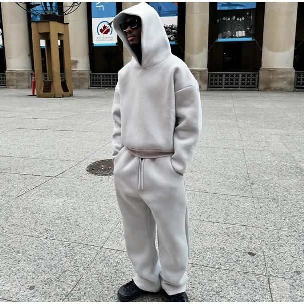 2026 Fashion Y2K European-USA Style Tracksuits Women/Men Long Sleeve Zipper Hooded Sweatshirts + Elasiic Waist Lace-Up Sweatpants 2 Piece Sport Suits_desvips.com