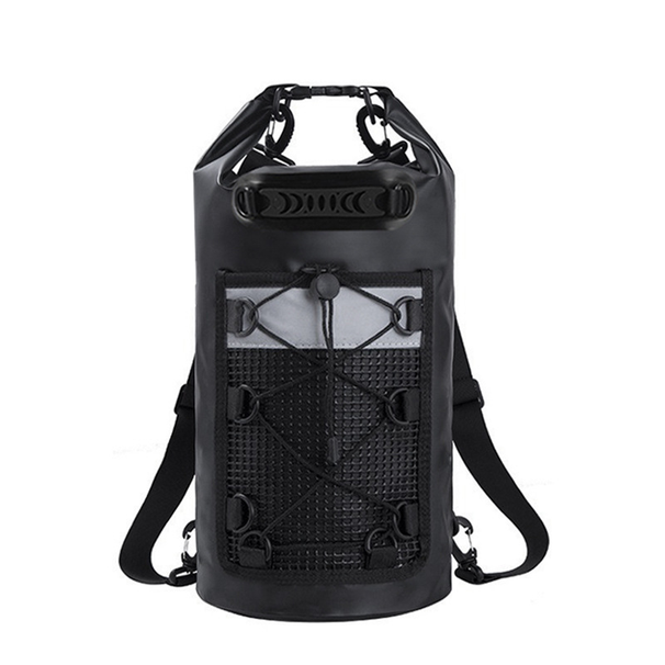 Outdoor Cross Border Dry Rafting Bag Waterproof Bucket Bag Camping Beach Swimming PVC Reflective Waterproof Bag_desvips.com