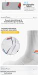 Men's Mid Calf Badminton Sports Socks Breathable High Elasticity Sweat Absorbing Outdoor Thickened Towel Socks_desvips.com