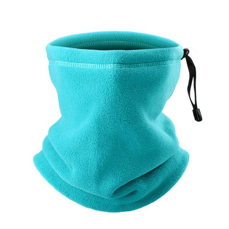 SportLife Soft Neck Warmer Gaiter Solid Color Drawstring Design Fleece Neck Gear For Cycling_desvips.com