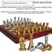 chess high-end gift box metal chess wooden chessboard chess retro European style ornaments chess_desvips.com