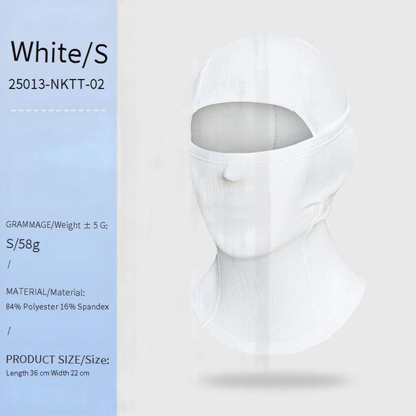 Breathable Bamboo Knit Helmet Liner & Face Cover - Moisture-Wicking Cycling Balaclava For Men & Women (Black/White, S/L Size)_desvips.com