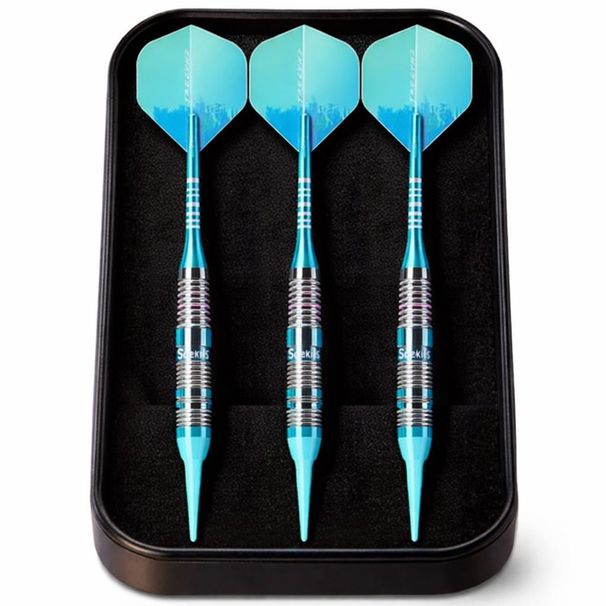 3 Aluminum Shaft Professional Soft Tip Darts Set 2BA Replacement Tips + 3 Extra Dart Flights & 3 Replace Plastic Shafts For Electronic Dart Board_desvips.com
