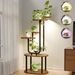 Indoor Support 6-Tier Metal Living Room Multiple Stands Corner Flower Double U-Shaped Plant Stand_desvips.com