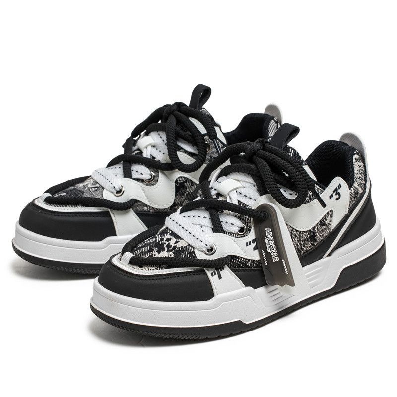 2027 Fashion Sneakers Youth/Men Artificial PU Splicing Low Top Lace-Up Breathable Thick Sole Increase Height Non-Slip Wear-Resistant Running Shoes_desvips.com