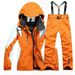 Women's Warm Waterproof Wear-resistant Set Thickened Padded Ski Suit For Snowboarding And Skiing With Bib Pants_desvips.com