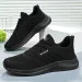New Simple Men Sports Athleisure Lightweight Breathable Runners Tennis Shoes Black Free Shipping_desvips.com