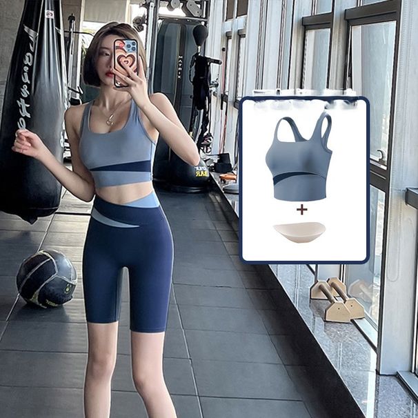 High-intensity Fitness Yoga Special Suit Large Size Suit Wear Running Shock-absorbing Integrated Vest Bra_desvips.com