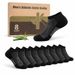Men's Bamboo Running Athletic Socks Cushioned Moisture Wicking Low Cut Reinforced 8 Pairs_desvips.com