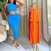 Women's Clothing new fashion casual vest high waist hip long skirt letter webbing casual two-piece suit_desvips.com