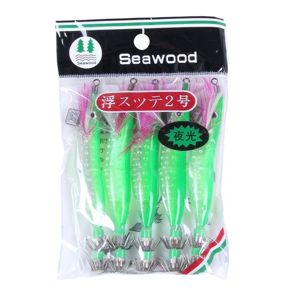Banana Wood Shrimp 2.0 Squid EGI Hook Cuttlefish Jigs Bait Spinnerbait Wood Shrimps Sea Fishing Luminous Squid Hook_desvips.com
